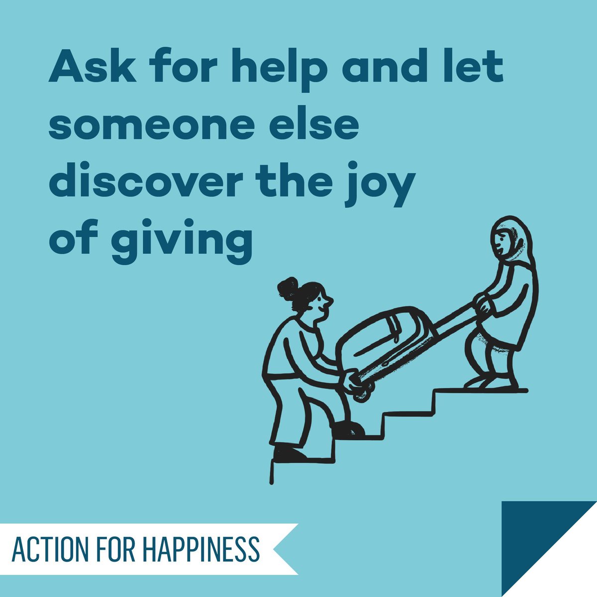 Do Good December - Day 18: Ask for help and let someone else discover the joy of giving actionforhappiness.org/do-good-decemb… #DoGoodDecember