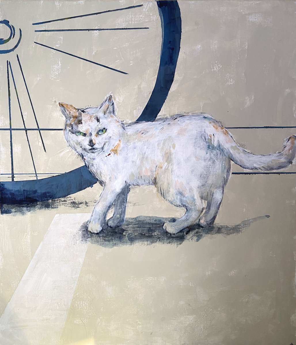 猫。
飼い猫のもよう。
F10号
530×455㎜

#artwork #art #canvas #drawing #painting #絵画 #猫 #cat