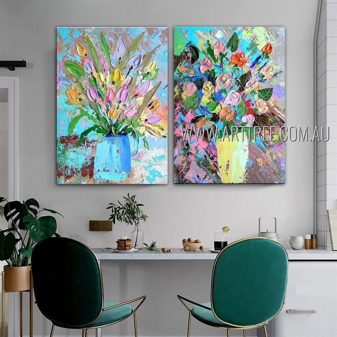 arttreework's tweet image. Multicolor shade blooms, leaves with pots abstract floral modern artist handmade heavy texture knife canvas oil painting wall art set, framed artwork for sale sydney.
arttree.com.au/multicolor-blo…

#wallart #giftideas #art #homedecor #artist #paintings #interior #canvasart #arttree