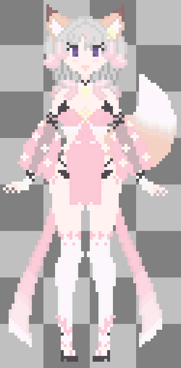 MyNameIsMine99's tweet photo. Day 5 of pixel art practice CORRECTION! 
I may or may not be a big dumb idiot and forgot her tail...
Today I wanted to share my attempt at Annytf. 
She's an amazing streamer and I hope she's doing well.  
I'm actually pretty proud of the shading in this one! 
#annytfart https://t.co/uYwvnT9xHd