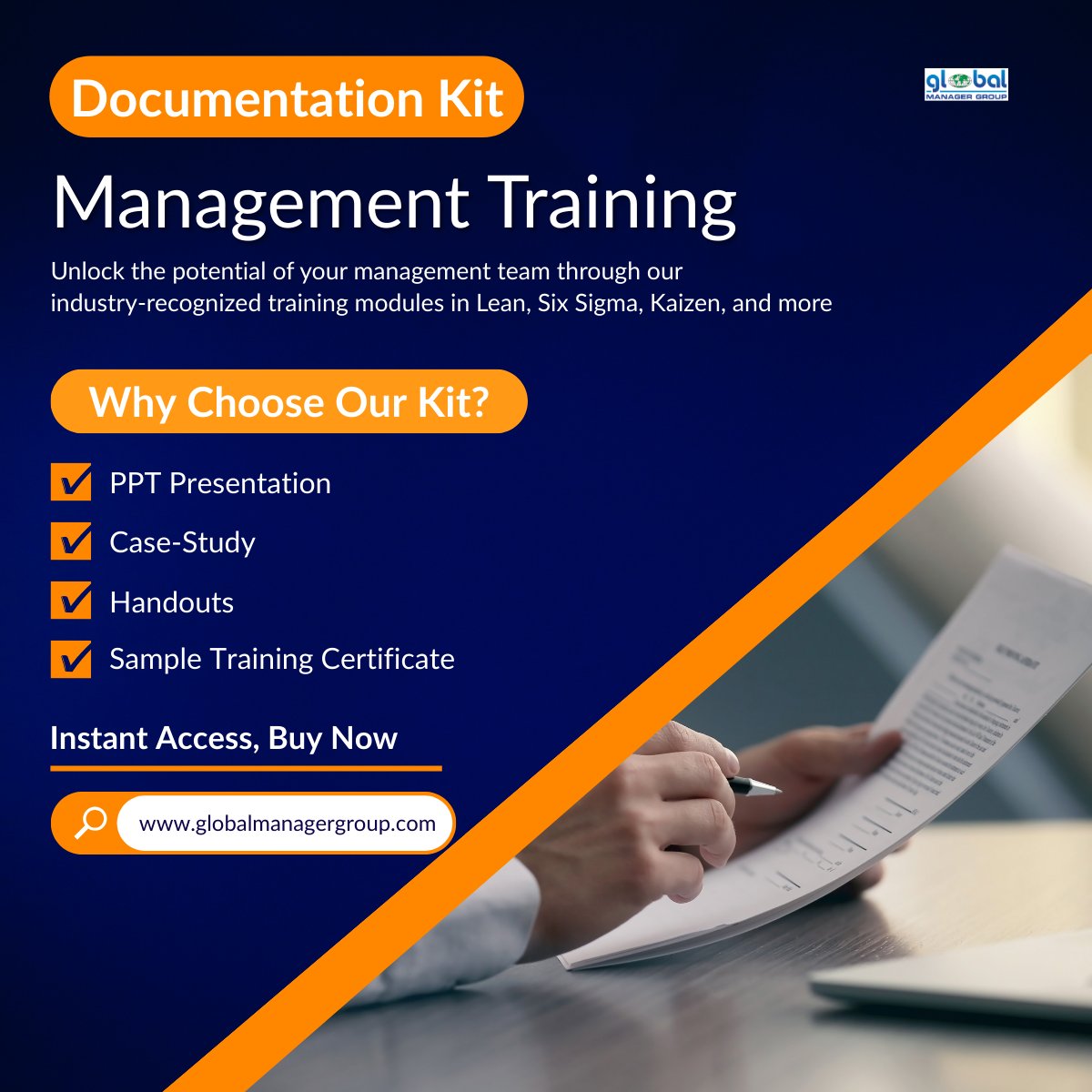 ISOconsult_GMG's tweet image. Stop wasting time building training content.
Get a ready-to-use Management Training Documentation Kit with PPTs, case studies &amp;amp; certificates.
Instant access. Real results.
#ManagementTraining #DocumentationKit #BusinessTraining #AuditReady #CorporateLearning