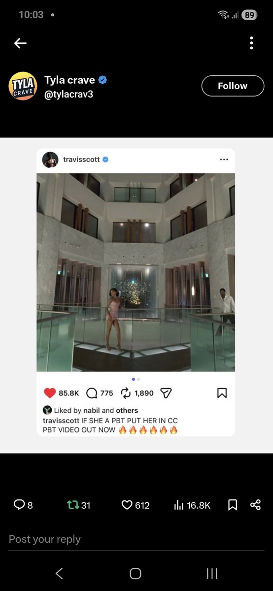 Tyla_Grandma's tweet image. Travis Scott via Instagram said "If she is a PBT put her in Chanel" yessssss SIR!!!!
#TYLA
#PBT
#TYLAxPBT
#PUTMEINCHANEL
#TYLAPUTMEINCHANEL
#TYLAxCHANEL
#TYLAWWP
#WEWANNAPARTY
#TYLAWEWANNAPARTY