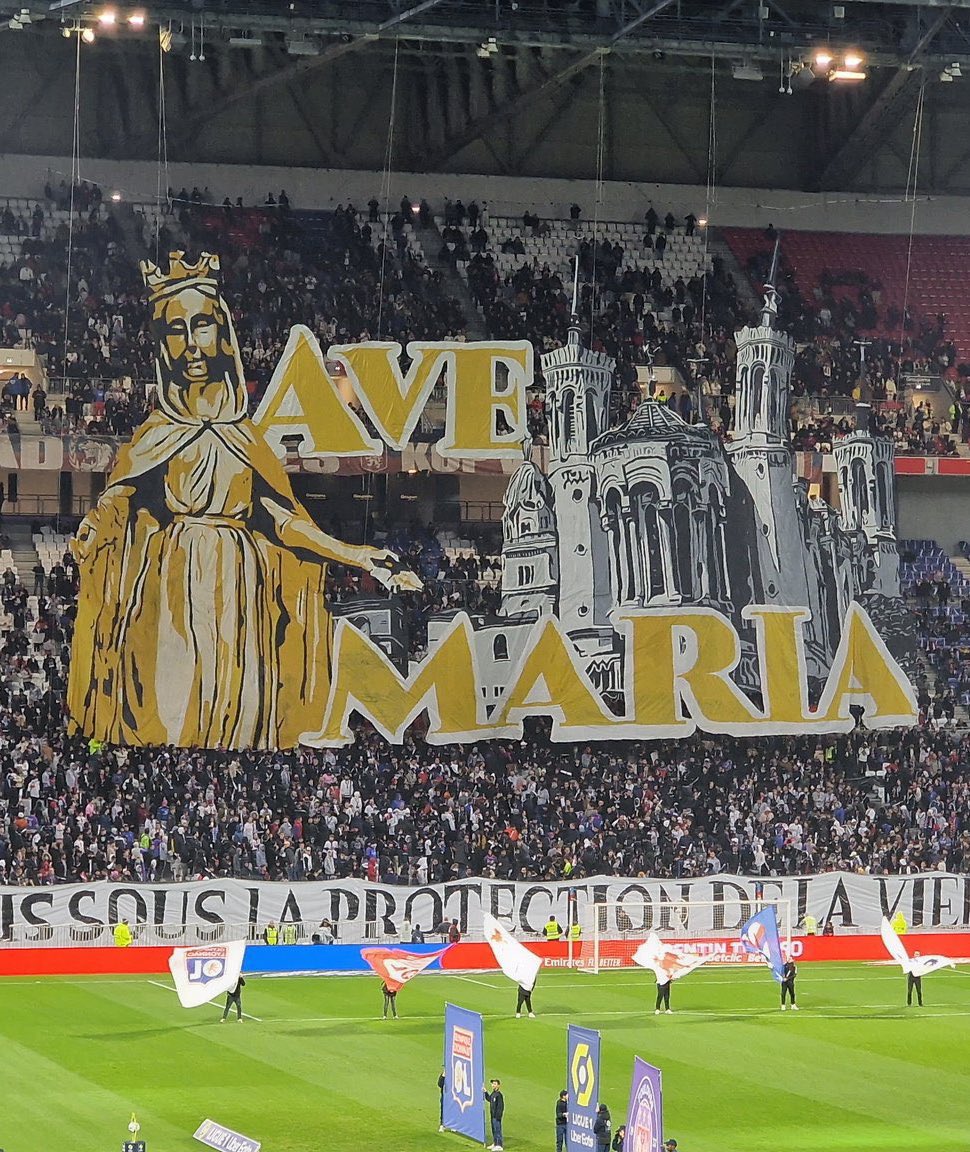 Lyon fans remind us that Europe is Christian.