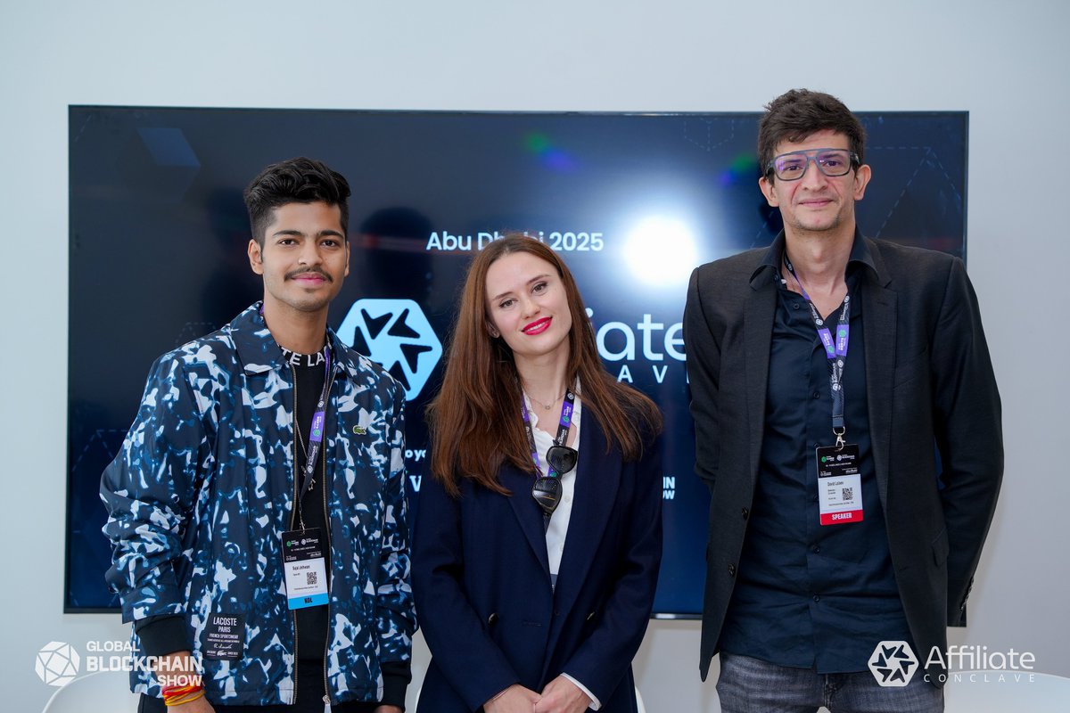 AffConclave's tweet photo. What's the future of affiliate &amp; partnership growth?

Massive thanks to @MilaKryvko &amp; @SujalJethwani for the 2026 forecast at #AffiliateConclave! Expertly moderated by @LolaevD.

An official side event of #GlobalBlockchainShowWeek.

The blueprint is set. See you on the next one! https://t.co/9YX9d3abp3