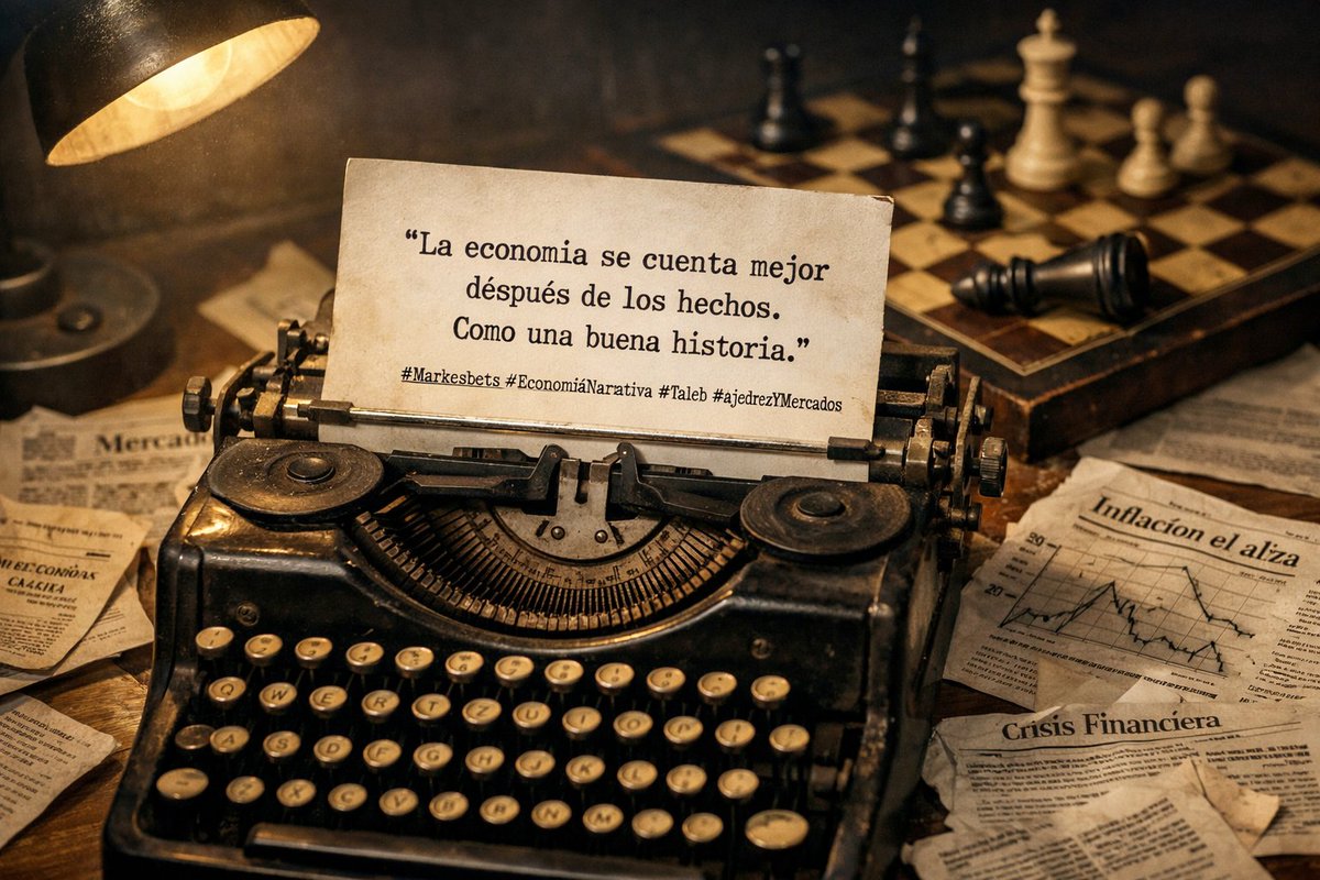 CostaTejedor's tweet photo. "La Economía es una disciplina narrativa y las explicaciones son fáciles de proporcionar a posteriori." Nassim Taleb
La economía se cuenta mejor después de los hechos. Como una buena historia.
#Marketsbets #EconomíaNarrativa #Taleb #AjedrezYMercados https://t.co/A5l3sAo8uR