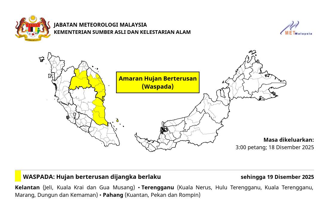 AMARAN HUJAN BERTERUSAN 🌧️🌧️🌧️

#amaranhujanberterusan
#metmalaysia
#NRES
#MalaysiaMADANI