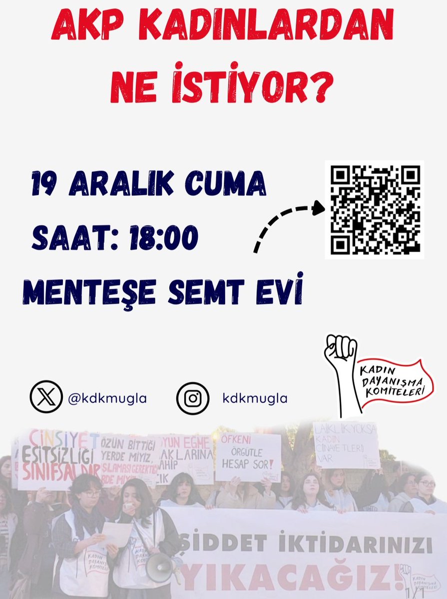 Karanlığın hesabını soracak kadınlarla buluşuyoruz!

🗓 19 Aralık Cuma 
🕕 18.00
📍 Menteşe Semt Evi

Karanlığa, gericiliğe boyun eğmeyen kadınlarla yan yanayız.

#yalnızolma #suçlusun