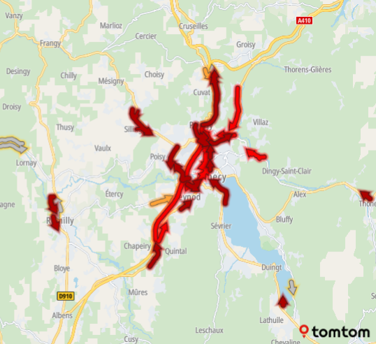 ANWBeuropa's tweet image. Het is druk op de #A41 Chambéry ► Zwitserse grens bij Annecy, +40 min. #Frankrijk