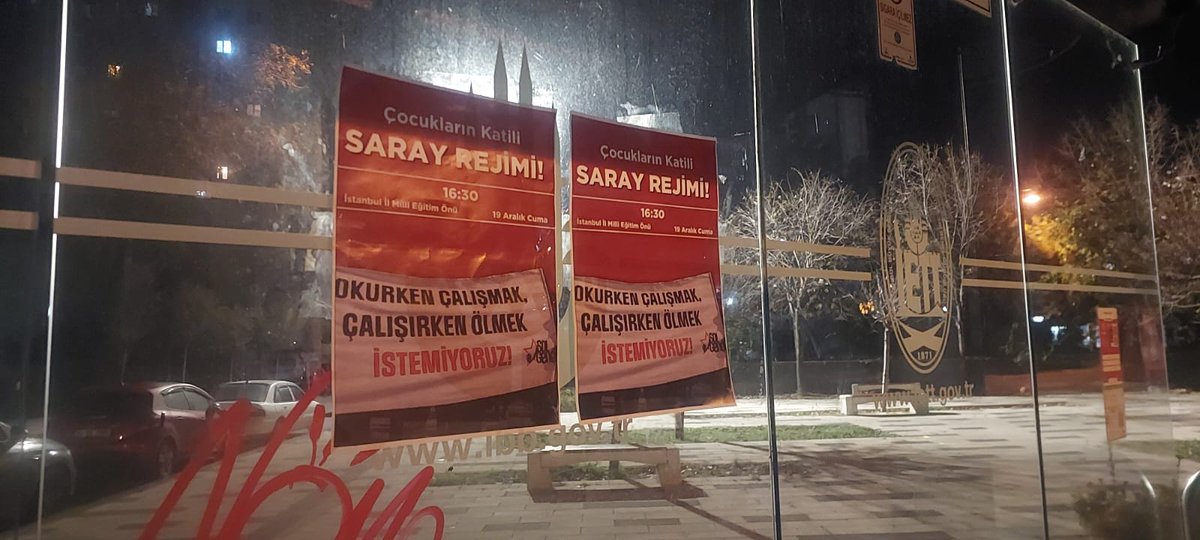 Katil MESEM'ler Kapatılsın!

19 Aralık Cuma günü 16.30'da İl Milli Eğitim Müdürlüğü önünde buluşuyoruz.

Yusuf Tekin İstifa!

📍Küçükçekmece
📍Beylikdüzü