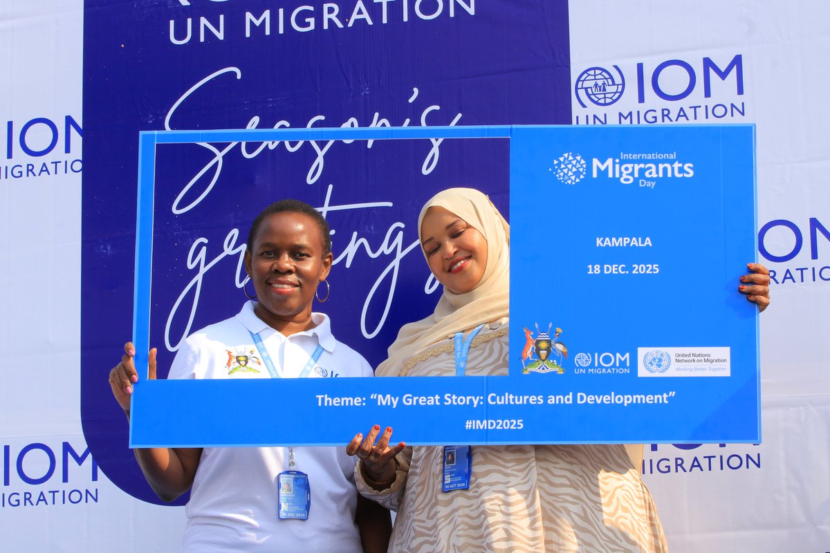 IOM_Uganda's tweet photo. International Migrants Day is an opportunity to reaffirm migration as a story of resilience, hope, human progress, and development. It fuels economic growth and supports resilience across origin, transit, and destination countries. #IMD2025 #MigrationMatters #MyGreatStory https://t.co/gwRuWUXXZ9