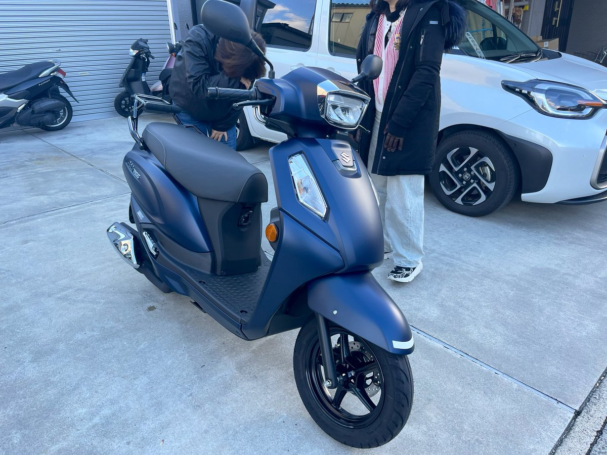 TAKAMYzero's tweet image. Address125 2026年モデル(嫁号)
納車されました。初めてのスクーターだけど乗れるかな？