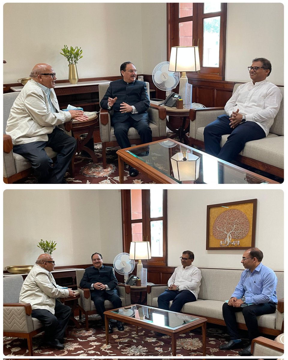 digambarkamat's tweet image. Had a meaningful interaction with Shri J. P. Nadda, Union Minister of Chemicals and Fertilizers, Government of India. Discussions focused on matters of public interest and development.

#PurposefulLeadershipInteraction #GoaDevelopment #PublicInterest #DigambarKamatForMadgao