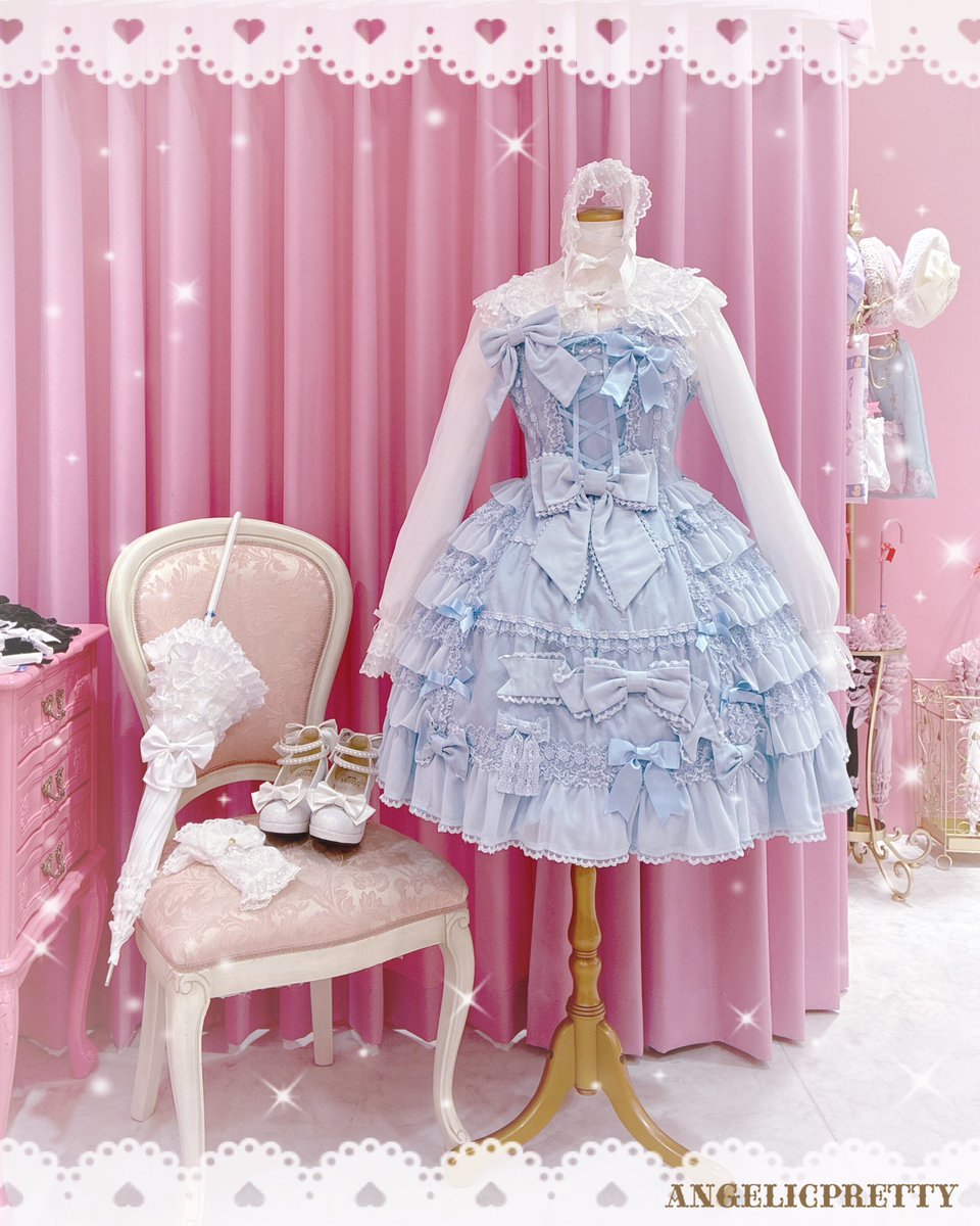 🎀サンプル展示のお知らせ🎀 🩵恋するお姫様ジャンパースカート