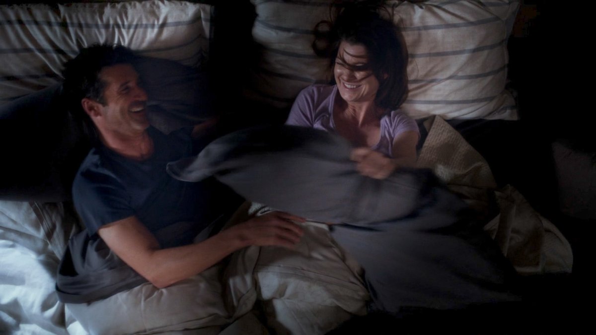 postitMD's tweet image. "in d.c, the trains would wake me up every morning. this is a much better way to wake up. your snoring is like a train. it's much cuter"

"i don't snore" 

"yes, you do. it's like music. it's like a birdsong. a loud, gargling bird... on a train."
#merder #greysanatomy