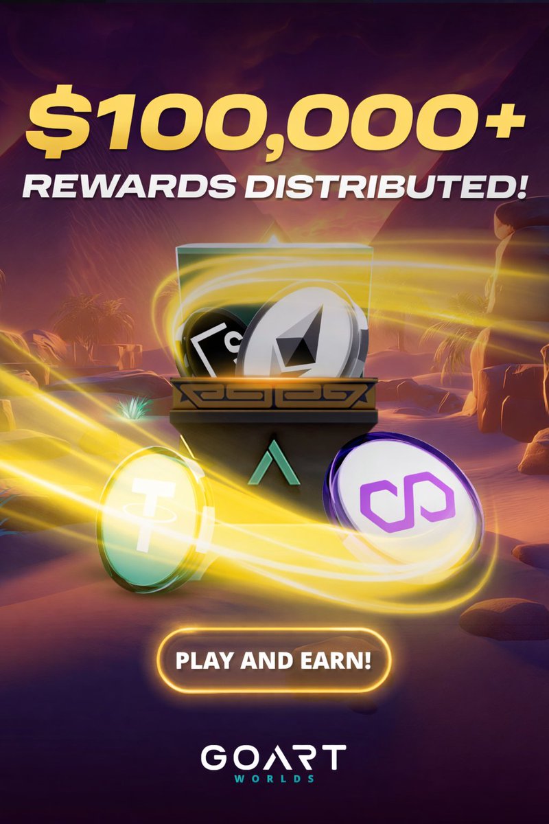 Dear Time Travelers,

As GoArt Worlds, we are proud to have distributed over 100,000 $USDT in rewards to our community so far.

To ensure the sustainability of our ecosystem and the security of its liquidity, we follow a meticulous procedure for reward distributions. For this