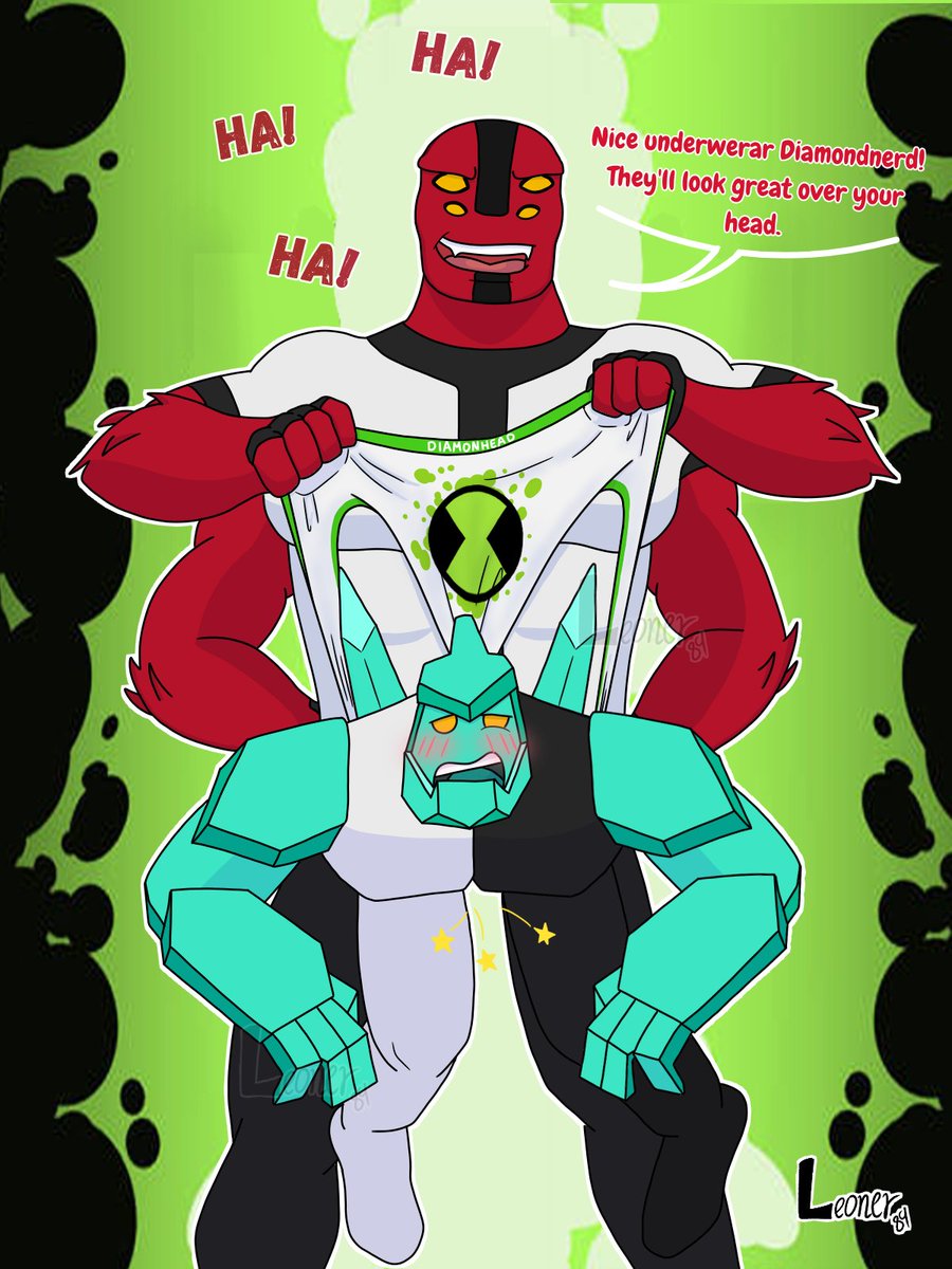 leoner256's tweet photo. Diamondhead is Fourarms' favorite target for wedgies. He loves to floss his friend's crystal butt, ending up with at least three pairs ruined, and it looks like that number is only going to increase. 

Will Diamondhead ever get his revenge?

#wedgie #malewedgie #wedgieart https://t.co/lLOPUgBASB