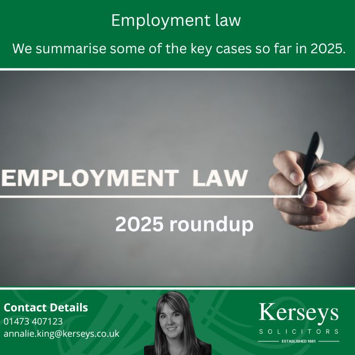 2025 employment law case roundup – case reports are helpful to employers as the judgments show us how the law is applied in practice – such as in regard to neurodiversity and data protection.

kerseys.co.uk/employment-law…
