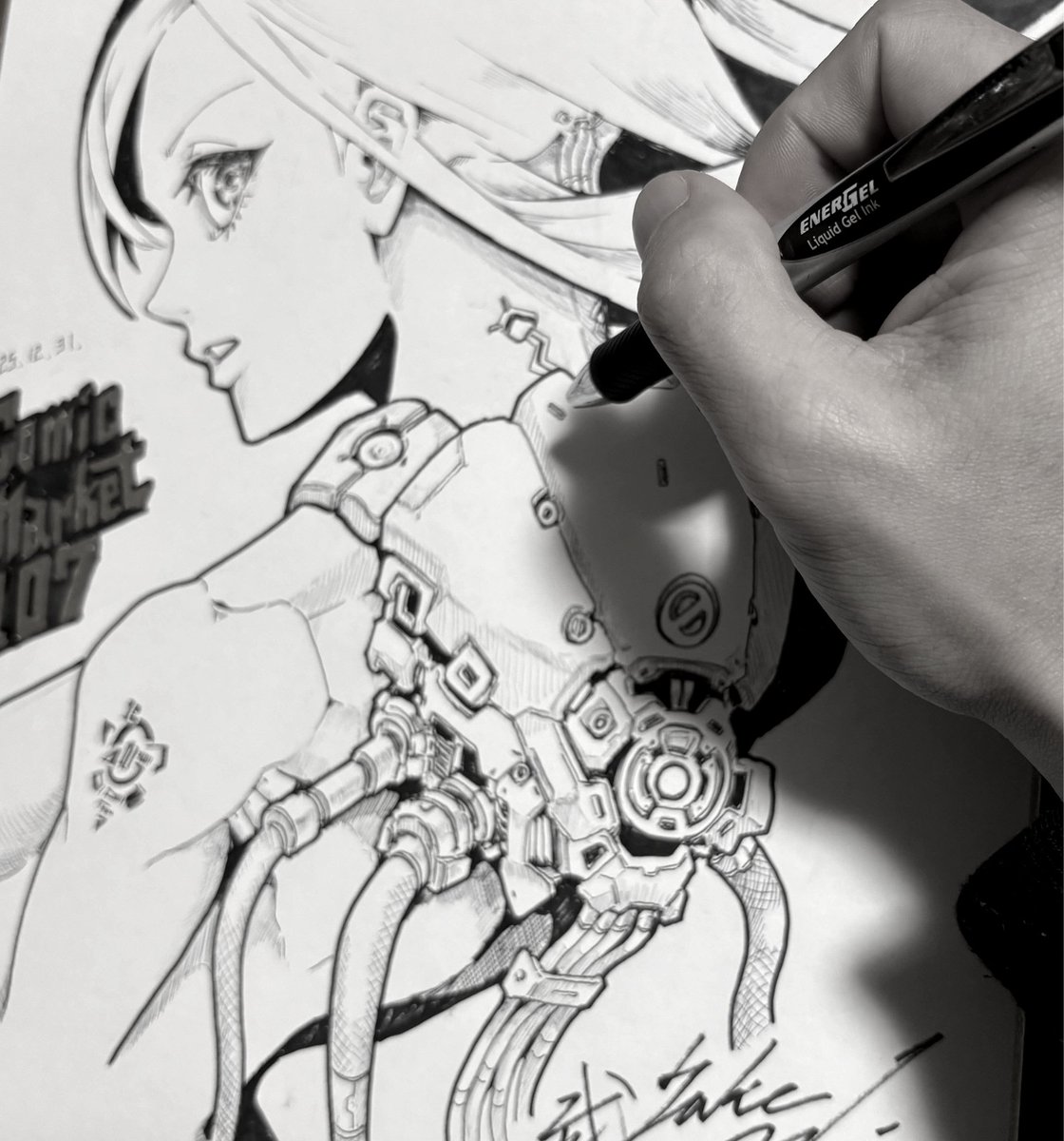 手描き色紙：02 （C107会場にて。04～08を予定）