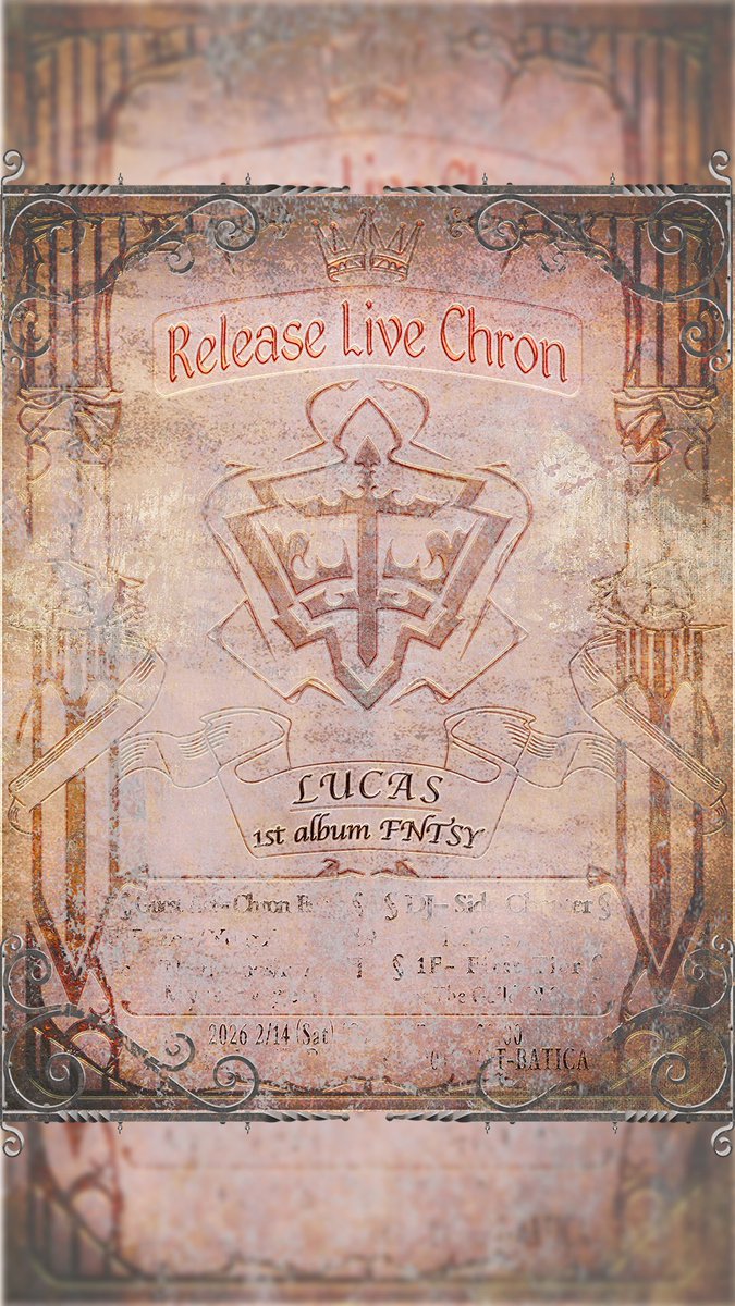 Welcome to FNTSY.

1st Album 「FNTSY」
Release Live Chronicle 開催🗝️

『今から始まる俺のSTORYY』
その最初の証人になれ⚔️

FNTSY CAPもこの場で解禁🧢🪶

📍2/14 (Sat) <a href="/BaticaEbisu/">EBISU BATICA</a> 
Artwork by <a href="/y1_lst/">Y0̸N3</a>