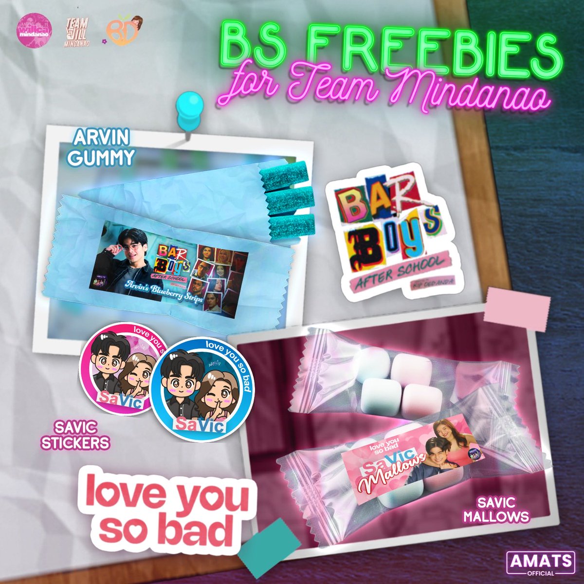 FREEBIES REVEAL 🎁

We’re also sending our freebies to Team Mindanao (<a href="/wcmindanao/">WILLCA MINDANAO</a>, <a href="/TWMindanao/">Team Will Mindanao</a> , <a href="/BDVPEACHESMIN/">BIANCA PEACHES MINDANAO</a> ) from AMATS, with love 🩷🩵

Catch their BACK-TO-BACK Block Screenings of Bar Boys: After School × Love You So Bad:

🗓 December 28,2025

📍 DAVAO