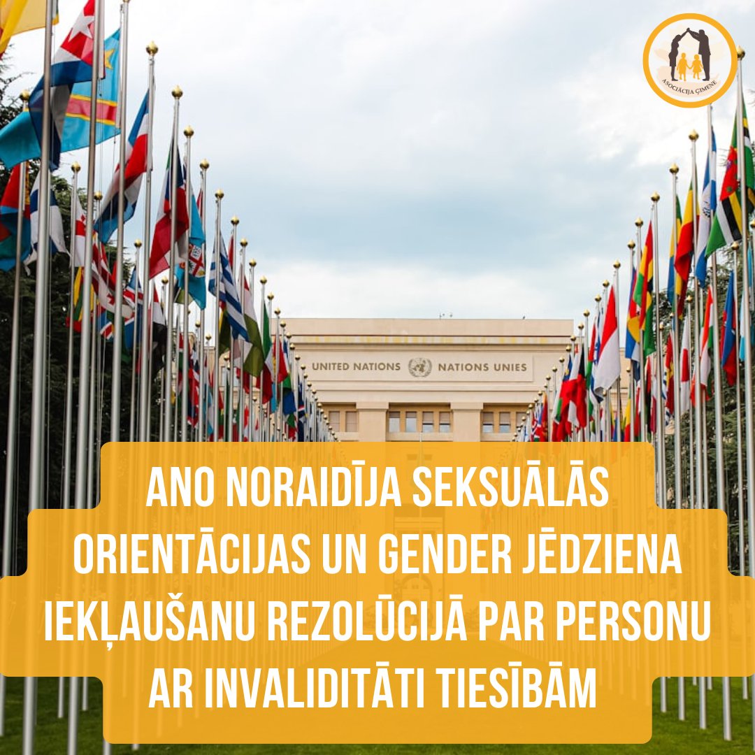 ANO Ģenerālajā asamblejā ar 81 balsi “par” un 77 “pret” tika pieņemts grozījums, ar kuru no rezolūcijas par personu ar invaliditāti tiesībām tika izņemts jēdziens “seksuālā orientācija un dzimumidentitāte” (SOGI).

#gender