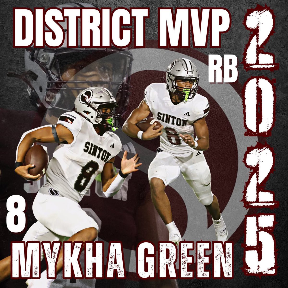 mykhagreen2's tweet image. 3,444 RUSHING (single-season) 🌟
48 TDs (single-season) 🌟
TOP 20 ALL-TIME TXFB SINGLE-SEASON RUSHING YARDS 🌟