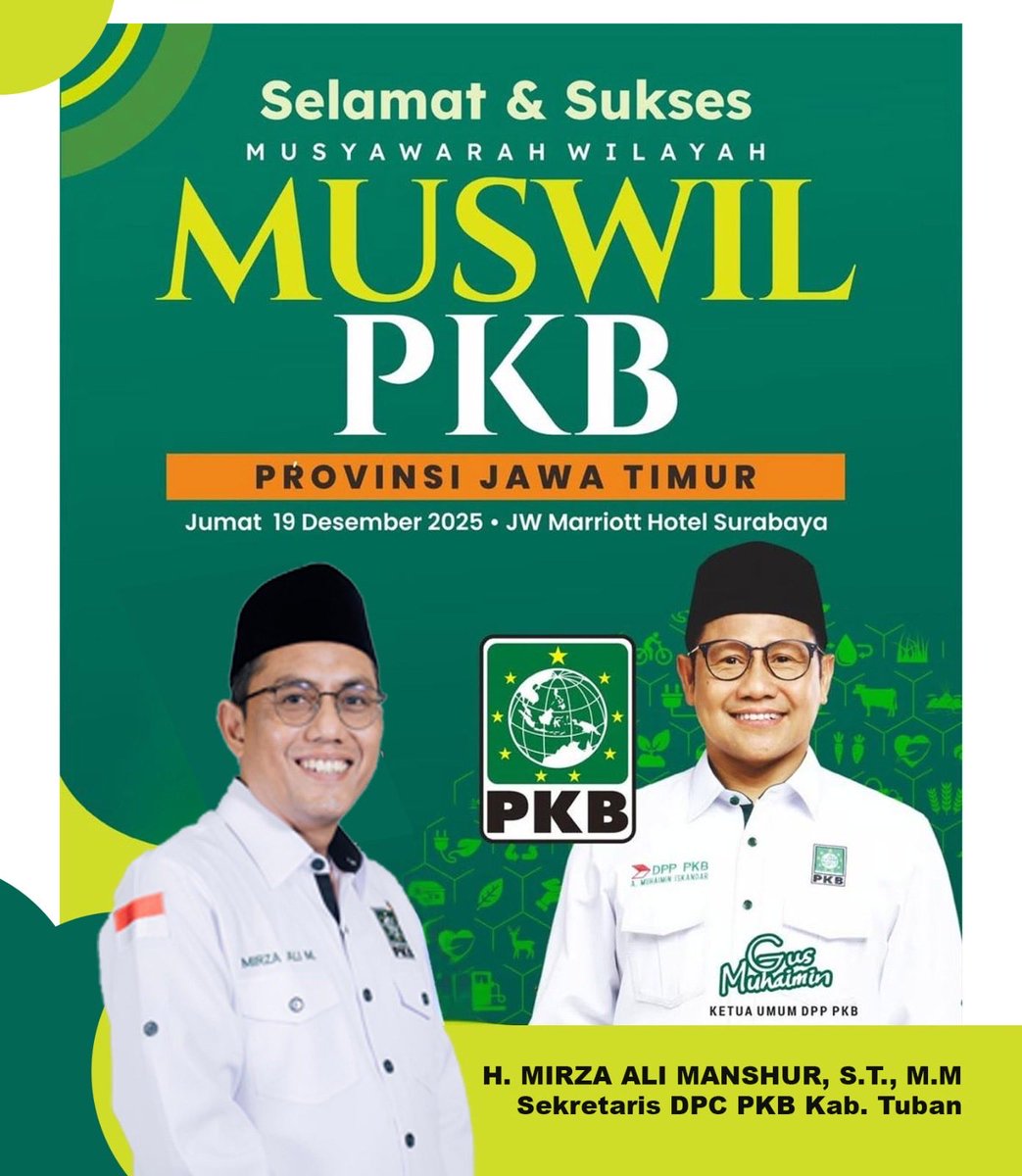 Selamat dan Sukses
PKB Bangkit Solid Menang
PKB Solusi Bangsa

<a href="/DPP_PKB/">DPP PKB</a> <a href="/dpwpkbjatim_/">DPW PKB JAWA TIMUR</a> <a href="/dpcpkbtuban/">dpc_pkb_tuban</a> <a href="/IYA_Juwita/">Ratna Juwita Sari</a> <a href="/cakimiNOW/">A Muhaimin Iskandar</a> <a href="/halimiskandarnu/">ABDUL HALIM ISKANDAR</a> <a href="/EmHasanuddin/">M Hasanuddin Wahid</a> 💚🇲🇨