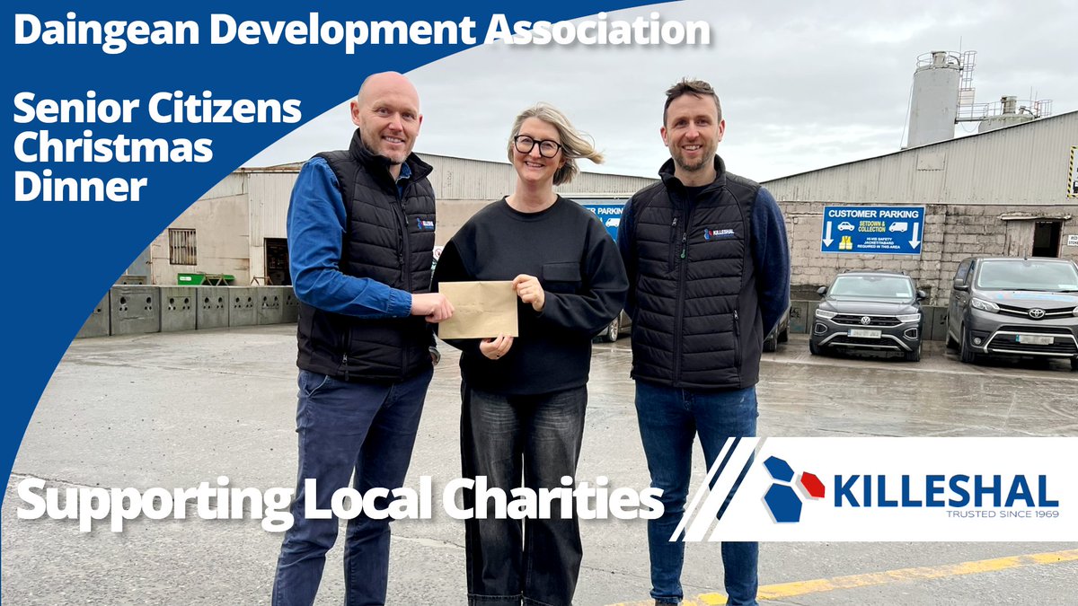 Happy to be supporting local charities.Martina McGlynn of Daingean Development Association accepts a contribution from Killeshal's Jonathan Geraghty and Conan Curley towards the Senior Citizens Christmas Dinner
#supportinglocalcharities
killeshal.com
