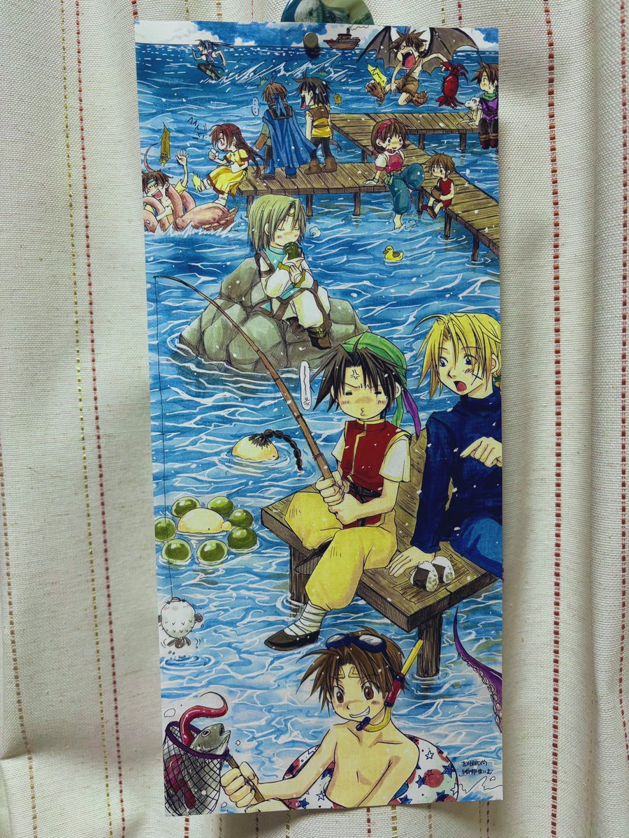 これはコピーしか残ってないけど、ポスターとして描いたやつ。 #幻想水滸伝