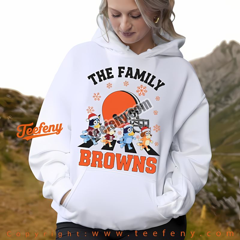 Teefenyshop's tweet photo. Cleveland Browns Bluey Family Christmas Snowflake Shirt Cotton
Snag Yours: https://t.co/yLcc5MYzIv 
 
 #ClevelandBrowns #BlueyFamily #ChristmasShirt #SnowflakeDesign #CottonApparel #HolidayFashion #NFLMerchandise #Teefeny https://t.co/vNHmM6Gp6u