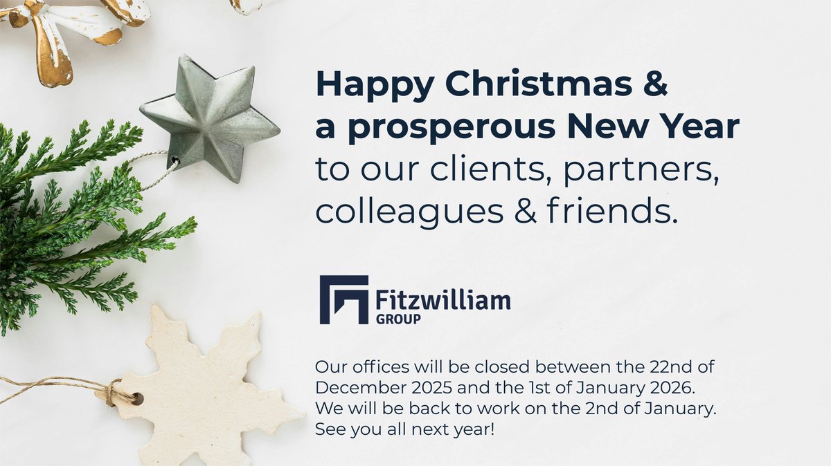 FitzwilliamGrp's tweet photo. Wishing our clients, partners, colleagues &amp; friends a joyful Christmas and a prosperous New Year!

#FitzwilliamGroup #Christmas #NewYear https://t.co/7W66Rb0sp5