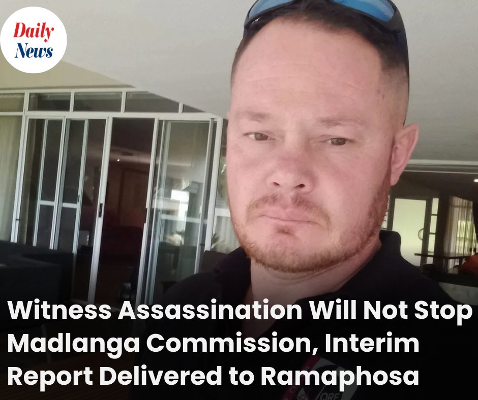 The assassination of Witness D, Marius van der Merwe, will not deter the  work of the Madlanga Commission. That was the firm stance communicated by  the commission in a statement when handing