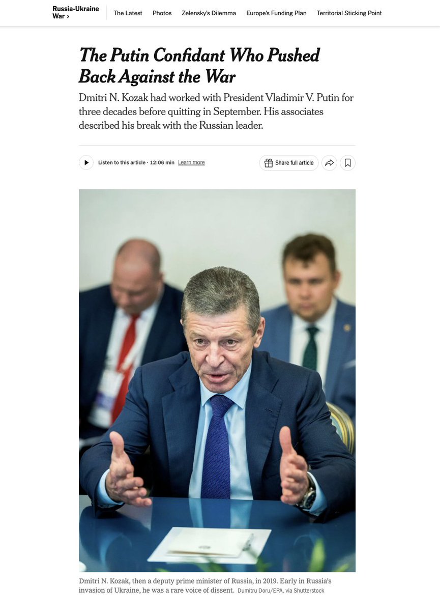 В начале войны Козак сказал Путину, что готов к аресту и расстрелу. Так он отреагировал на приказ президента потребовать капитуляции Украины

Экс-замглавы администрации президента Дмитрий Козак на второй день вторжения в Украину отказался подчиниться приказу Владимира Путина