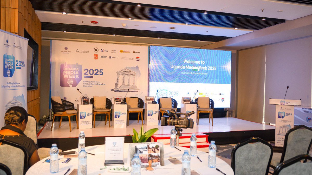 NajibSsesanga's tweet photo. Panel discussion now underway with:
•Susan – CPO, Daily Monitor
•Harry – Lawyer, Exec Director, All Play Uganda
•Dr. Aisha – Mass Communication, Makerere University
They will share insights from the 2025 survey.
#GMMP #MediaEquality #UgMediaweek2025 https://t.co/iI6QjaDyD9