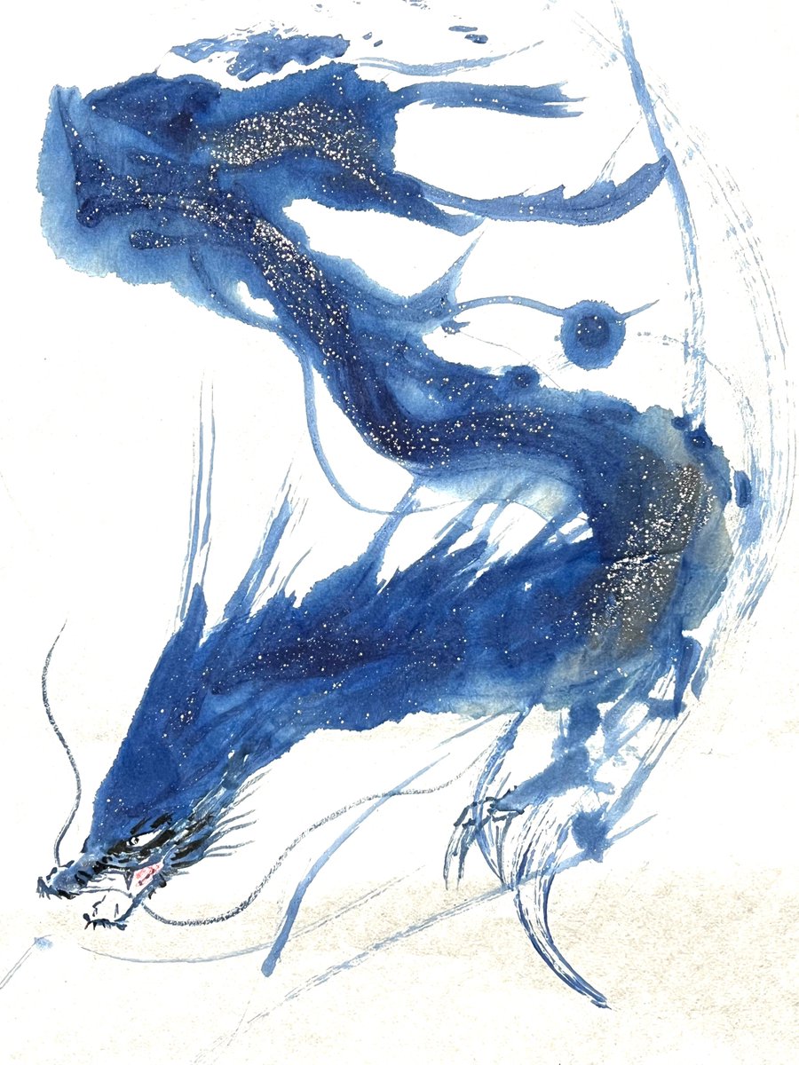 今日の青龍様　今日も一日皆様に龍神様のご加護がありますように　🐲☄️💧🌈🙏