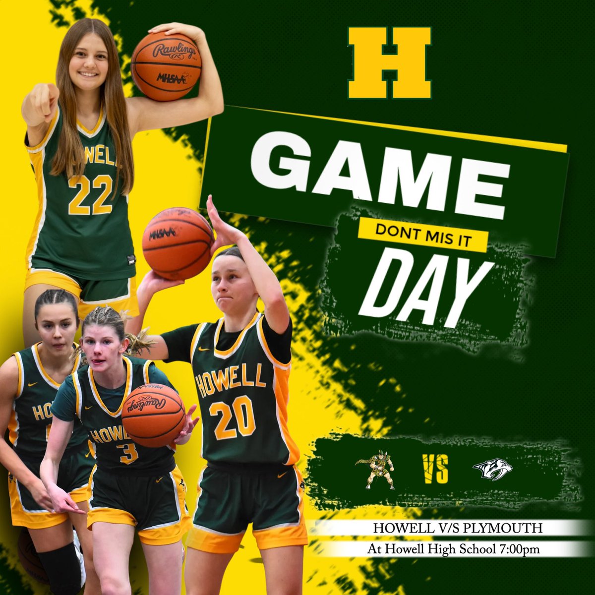 HowellHoops's tweet image. Girls varsity 7:00PM tonight @ Howell High School Field House! Show up and support your Howell Girls basketball team! 🔥🏀
Freshmen game starts at 4:00PM
Freshmen game starts at 5:30PM
Student section the theme for tonight’s game is Christmas!🎅🏻🎄