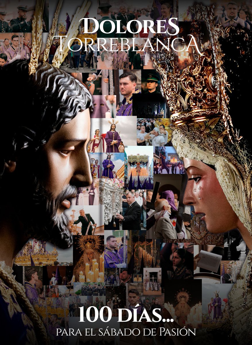 Hoy falta 100 días... Para el SÁBADO DE PASIÓN

#DoloresdeTorreblanca