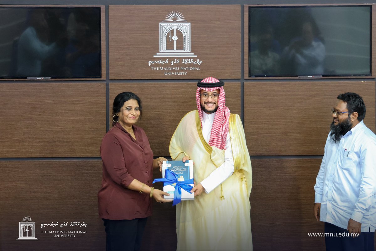 MNUedu's tweet photo. World Arabic Language Day celebrations, hosted by the Royal Embassy of the Kingdom of Saudi Arabia in collaboration with The Maldives National University, were held today to commemorate the richness, history, and global significance of the Arabic language. The event brought together invited guests, academics, students, and members of the community for a meaningful celebration that highlighted the cultural, educational, and linguistic contributions of Arabic. Through engaging activities and discussions, the program fostered greater appreciation for the language’s enduring influence on culture, scholarship, and intercultural dialogue.

#MNU #no1universityinthemaldives #ArabicLanguage