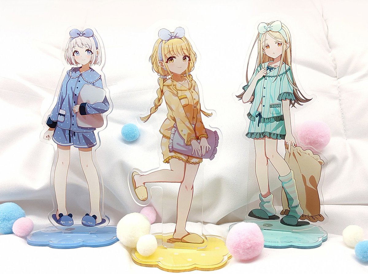 C107新作グッズ！ パジャマパーティーアクリルスタンド💙💛💚