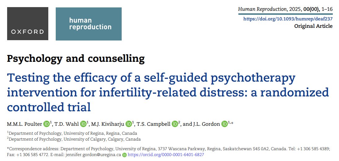 doctorneyro's tweet image. Is the #online #7week self-help Coping with #Infertility #CWI program more effective than #treatment as usual #TAU at improving #mentalhealth for individuals assigned #femaleatbirth #AFAB who are experiencing infertility?

academic.oup.com/humrep/advance…