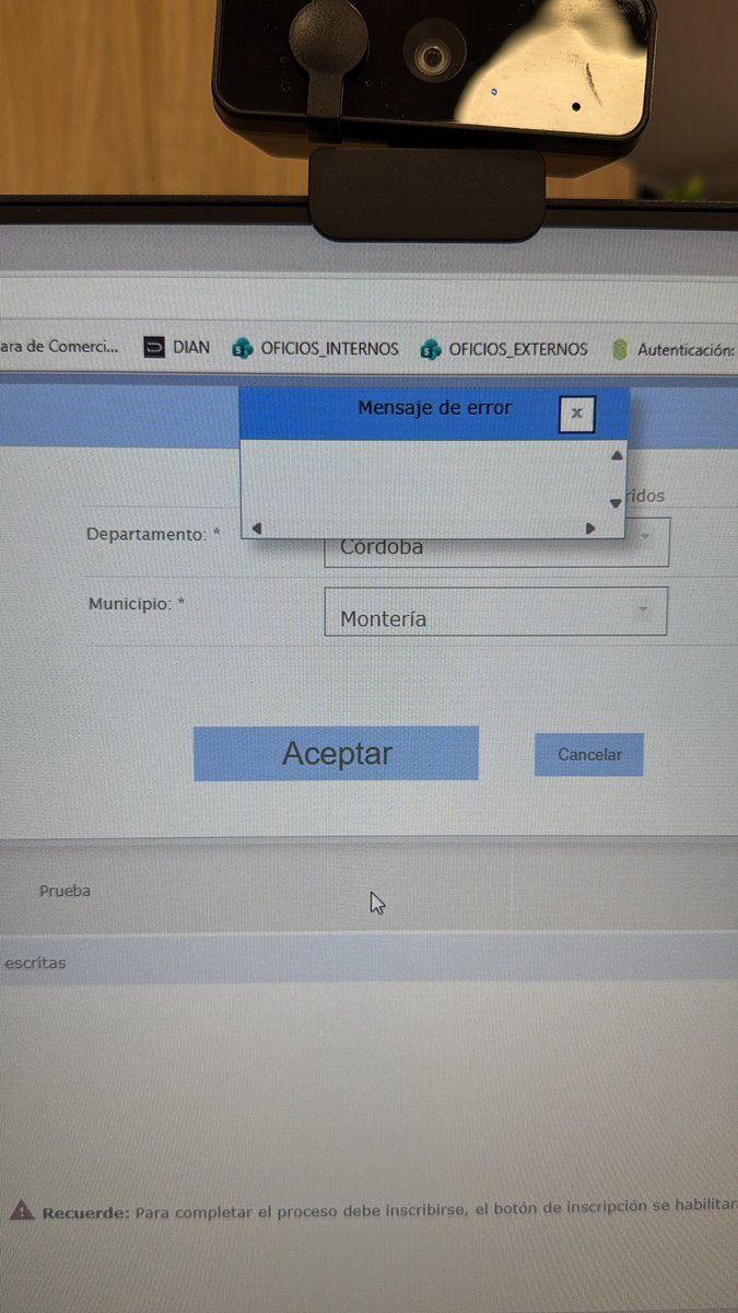 283MARIO's tweet photo. @CNSCColombia @DIANColombia @DAFP_COLOMBIA El sistema no permite terminar la inscripción de ascenso para el concurso de la Dian. Sale un error al seleccionar la ciudad. Favor corregir. https://t.co/UROO76VuMu