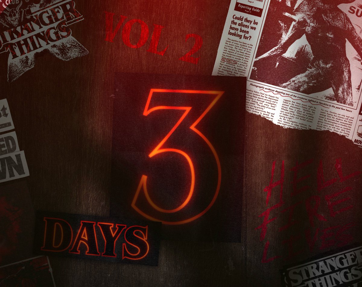 3 days left until #StrangerThings5 Vol 2.