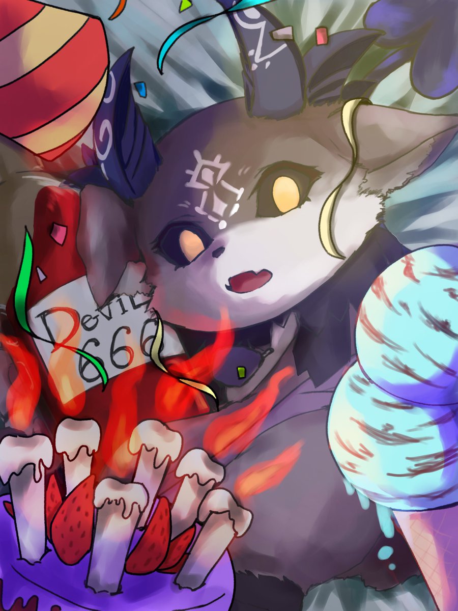 でびるー1周年 #でびるさまにささげるえ