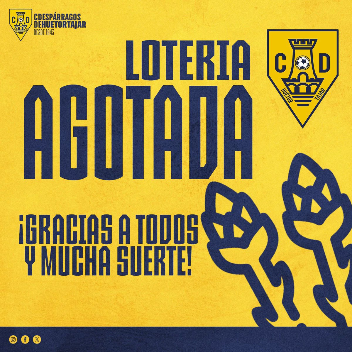 Solo podemos decir GRACIAS.

Una vez más, vuestra respuesta ha sido increíble.
Gracias por estar siempre ahí y por ayudar a que el club siga avanzando 💛💙

#CDHT #CESURCA