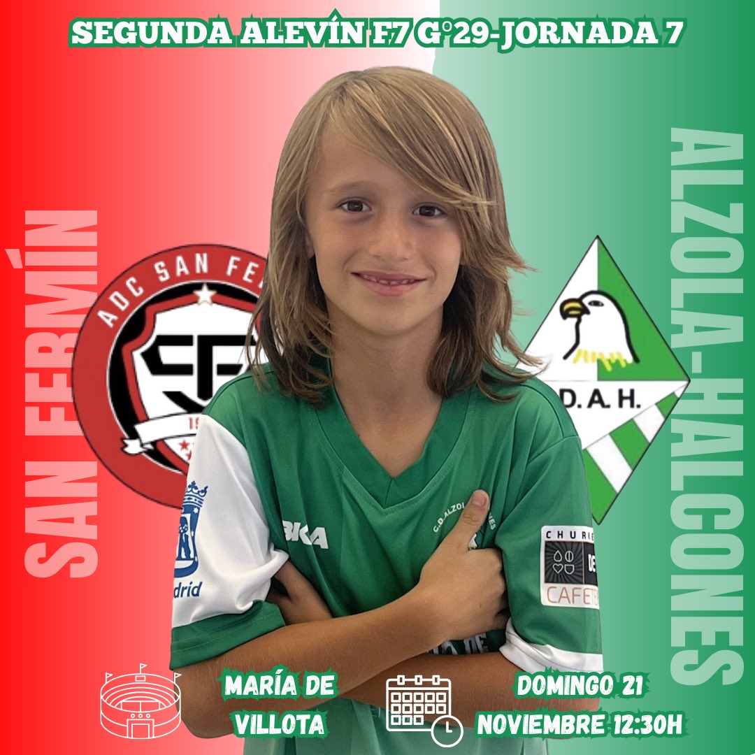 𝐀𝐋𝐄𝐕𝐈𝐍𝐄𝐒⚽️💚

<a href="/RayoVallecano/">Rayo Vallecano</a> “A” 🆚 Alevín A

La Mancha “A” 🆚 Alevín A F-7

<a href="/RayoVallecano/">Rayo Vallecano</a> “E” 🆚 Alevín B F-7

<a href="/adcsanfermin/">ADC San Fermín</a> “D” 🆚 Alevín C F-7

#vamosalzola #elequipodelbarrio