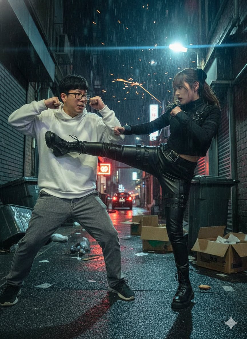 ふと、持ってる写メで
【ゆらちゃんVS俺】やってみた
全部、俺蹴らてんけど
俺が弱い？ゆらちゃんが強い？