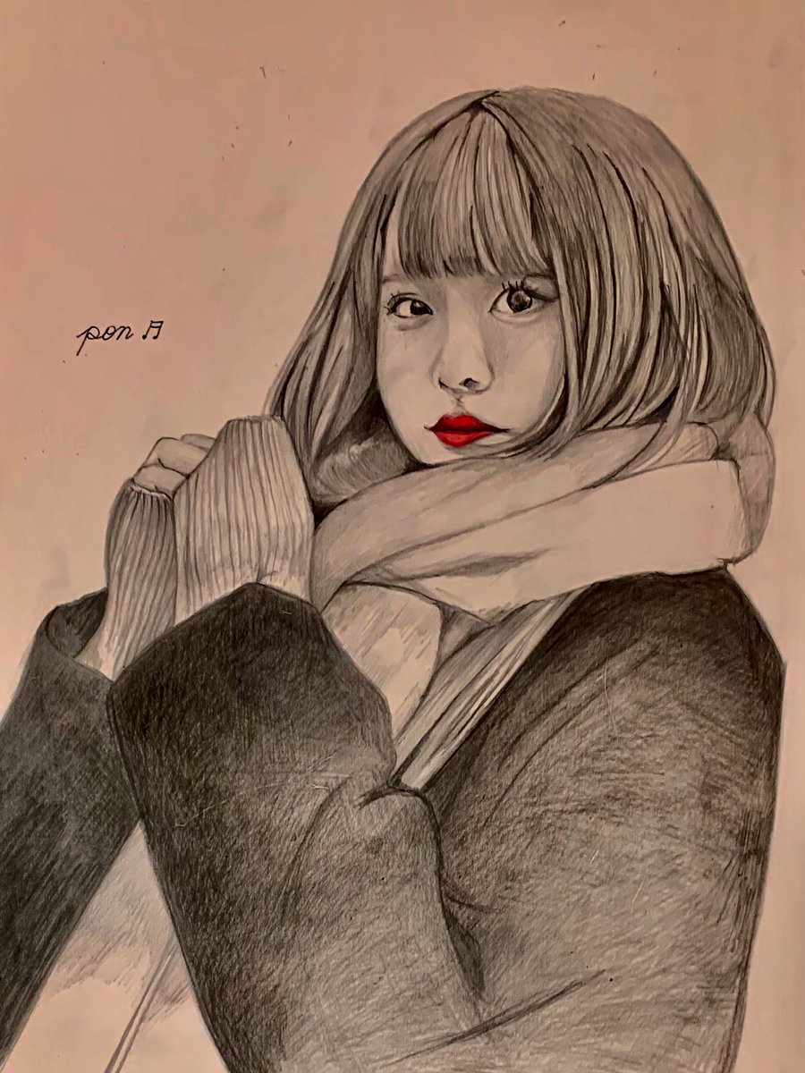 鉛筆画 ポートレート yingyong o｀)ﾌｩ…7割できた #まろにぃ #ポートレート #鉛筆画