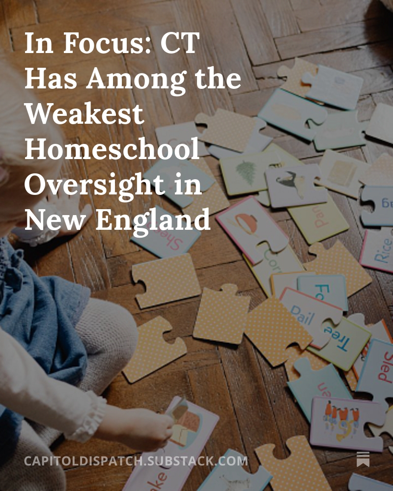 CapDispatch's tweet image. In Focus: CT Has Among the Weakest Homeschool Oversight in New England bit.ly/4s9qQqW