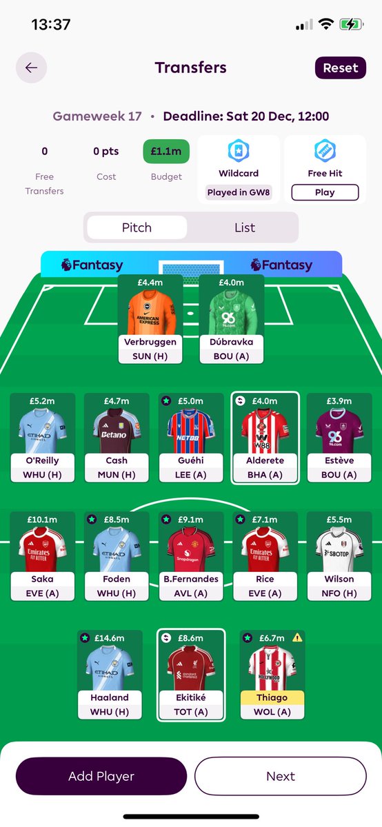 sump1904's tweet photo. @FPL__Raptor Thinking about these transfers to bench boost and then bring in Bowen for next ge. Thoughts? https://t.co/VwyVInwro1