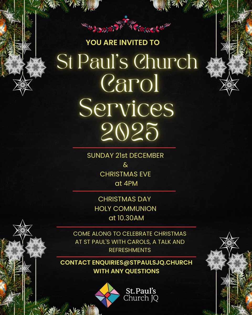 StPaulsChurchJQ's tweet image. Christmas at St Paul’s Church JQ
Join us this Christmas season for beautiful carols and the joy of the Christmas story.
Everyone is welcome 
#christmas #carolservice #jewelleryquarter #stpaulssquare #jqbid